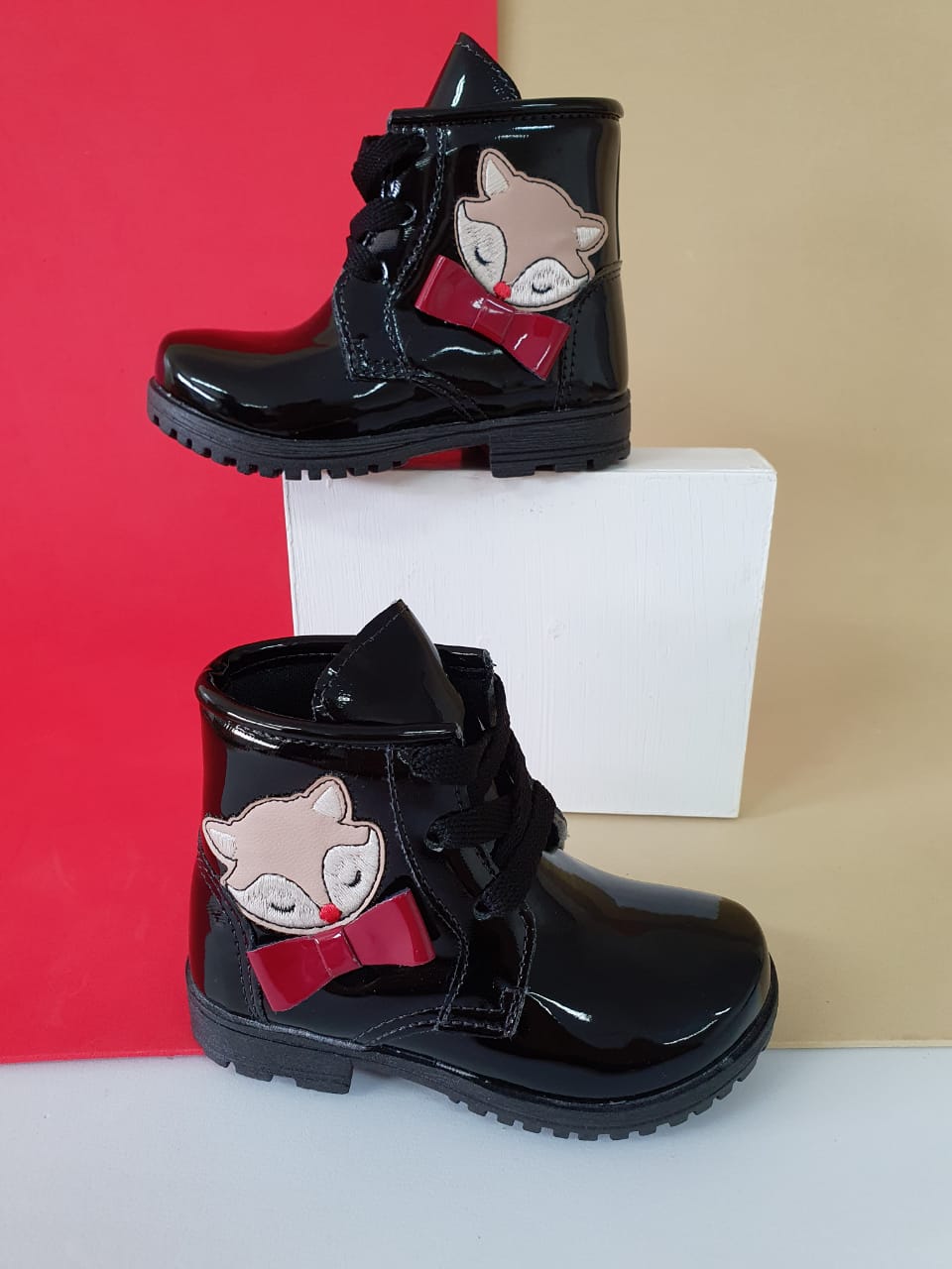 Botinha Preto Raposa Infantil Feminino - Mundo F Kids