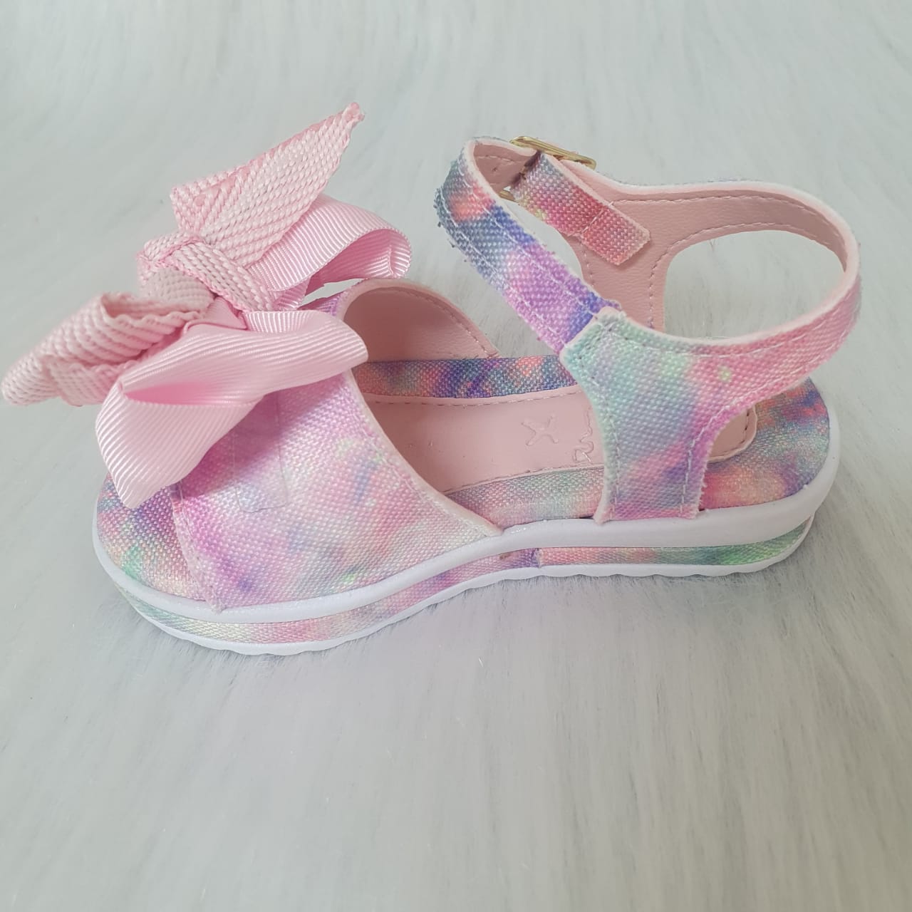 Sandalia Tie Dye Laço Feminina Infantil - Mundo F Kids