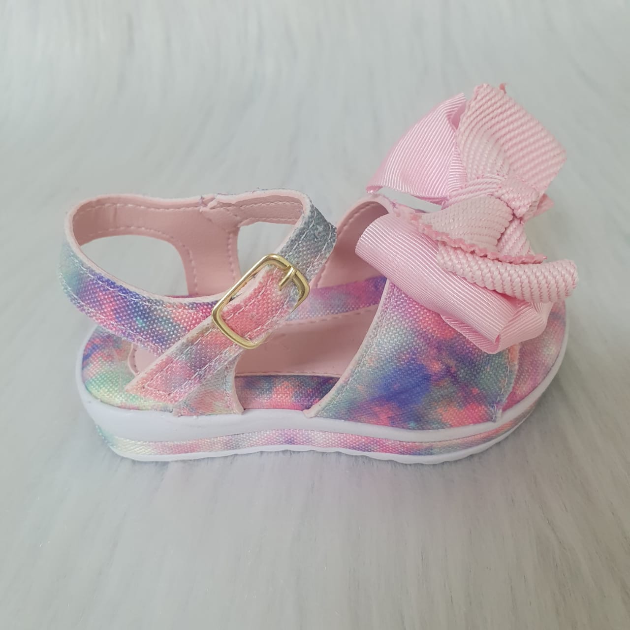 Sandalia Tie Dye Laço Feminina Infantil - Mundo F Kids