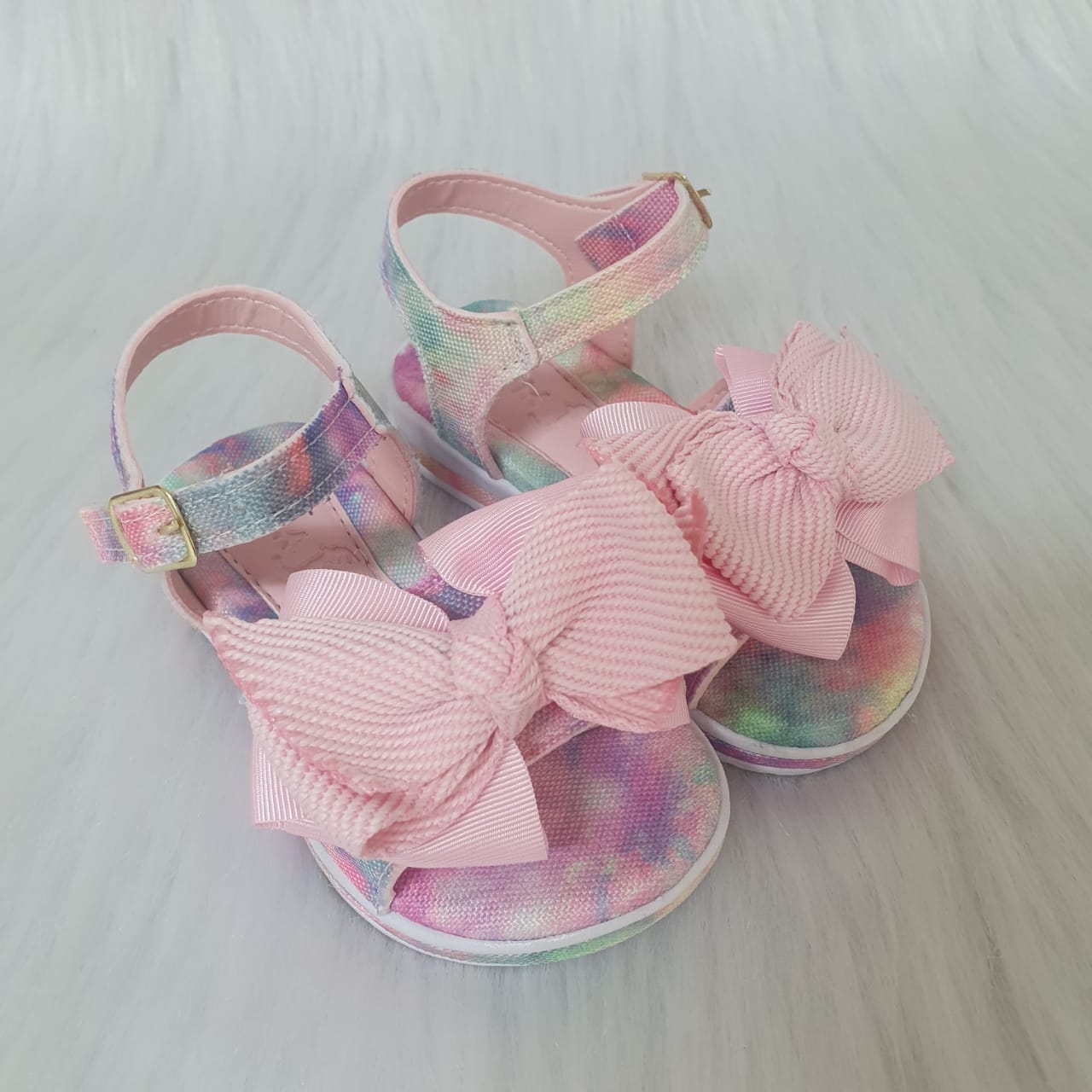 Sandalia Tie Dye Laço Feminina Infantil - Mundo F Kids